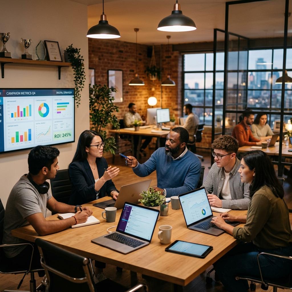 WebVibe Digital Marketing Team Collaborating