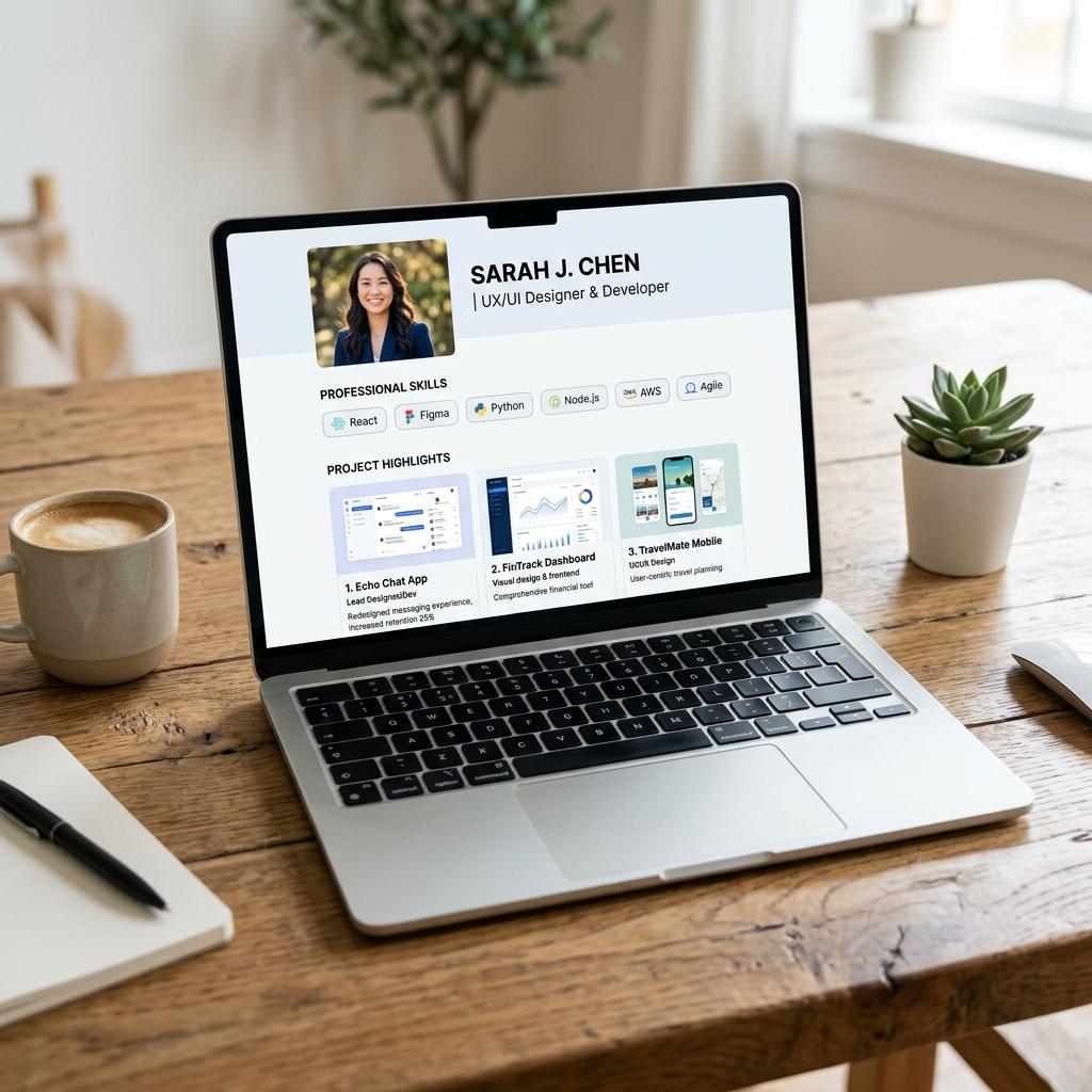 Personal Student & Professional Portfolio Live Sample
